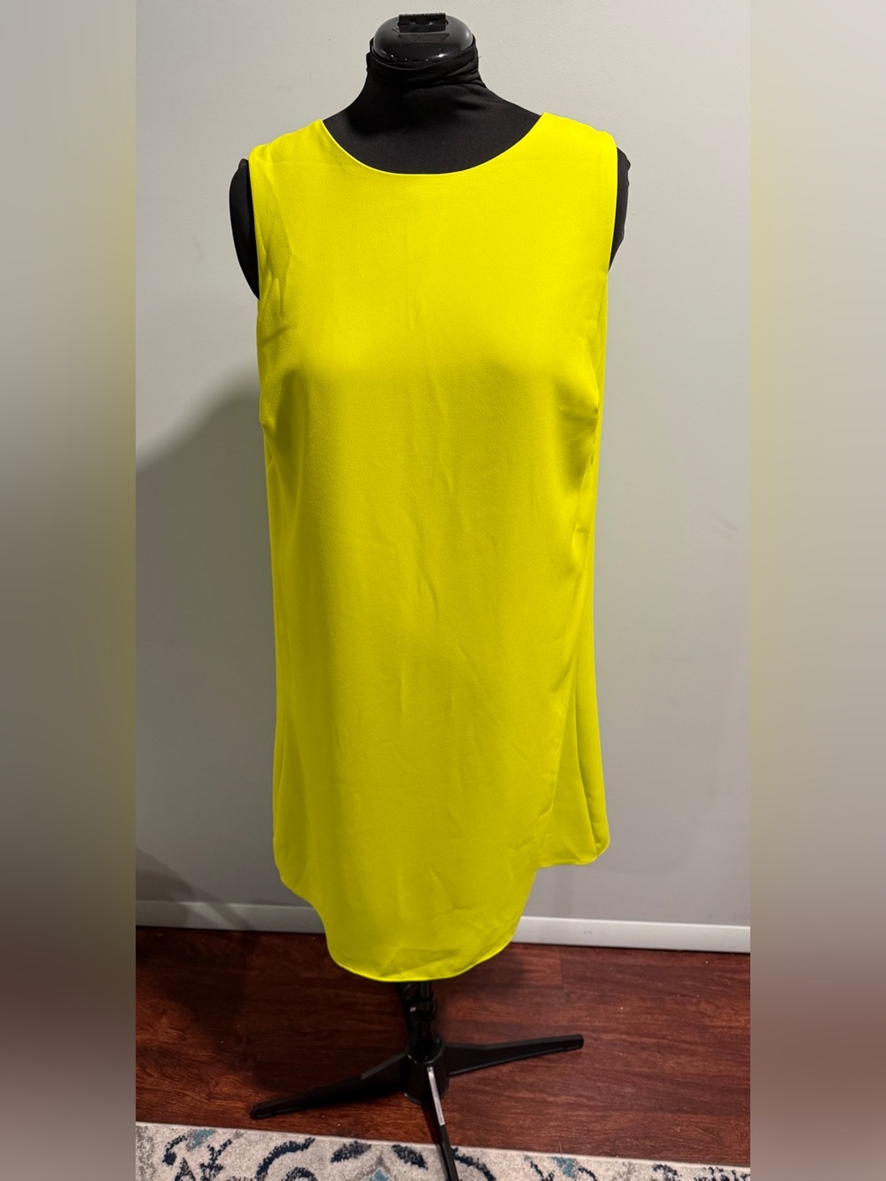 Ralph Lauren Neon Yellow Sleeveless Midi Dress